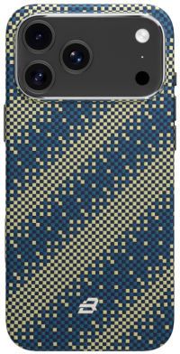 BlueO Чехол для iPhone 17 Pro, Tactile Woven Armor Aramid fiber | Kevlar | Совместим с MagSafe | Galaxy Green
