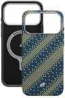 BlueO Чехол для iPhone 17 Pro, Tactile Woven Armor Aramid fiber | Kevlar | Совместим с MagSafe | Galaxy Green