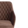 Tetchair Кресло BREMO (mod. 708) ткань/металл, 58х55х83 см, высота до сиденья 48 см, коричневый barkhat 12/черный 17204