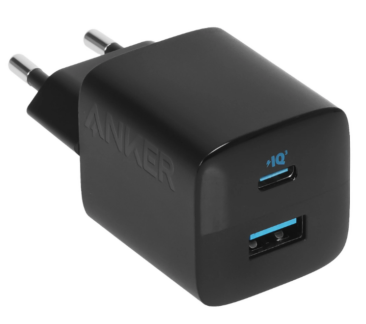Anker 323 Сетевое зарядное устройство | 33W | Быстрая зарядка USB-C | Компактное зарядное устройство для смартфонов и планшетов | Цвет: Black