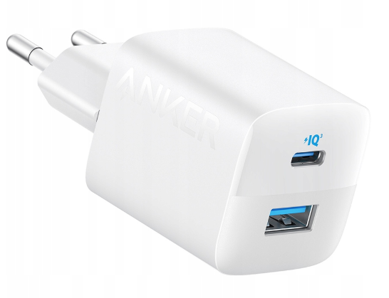 Anker 323 Сетевое зарядное устройство | 33W | Быстрая зарядка USB-C | Компактное зарядное устройство для смартфонов и планшетов | Цвет: White