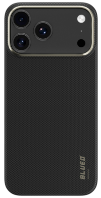 BlueO Чехол для iPhone 17 Pro Max, Air Aramid fiber | Kevlar | Совместим с MagSafe | 600D | Black