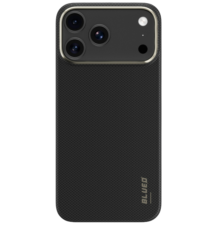 BlueO Чехол для iPhone 17 Pro Max, Air Aramid fiber | Kevlar | Совместим с MagSafe | 600D | Black
