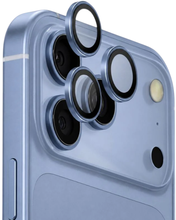 Uniq Стекло для камеры для iPhone 18 Pro OPTIX AluGuard Arctic Blue