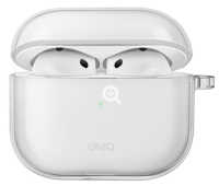 Uniq для Airpods 4 чехол Glase TPU case with carabin Clear	