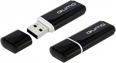 Накопитель Qumo 32GB USB 2.0 Optiva 02 Black, цвет корпуса  черный (QM32GUD-OP2-black)