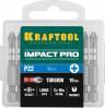 Биты Kraftool 26193-2-50-S10 Impact Pro, Pozidriv, PZ2, 50мм, 10шт, в пластиковом боксе