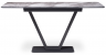 Woodville Стол на тумбе "Бугун" мрамор серый / черный | Ширина - 80; Высота - 77; Длина в разложенном виде - 160; Длина - 120 см