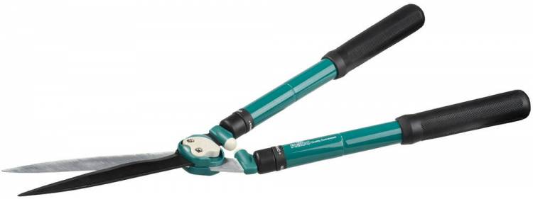 Кусторез RACO с телескопическими ручками и волнообразными лезвиями, 630-840мм
