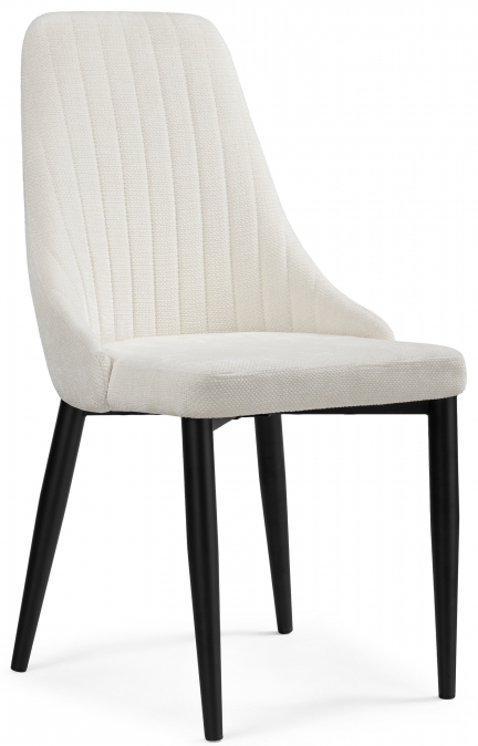 Woodville Стул на металлокаркасе "Kora" белый / черный | Ширина - 47; Глубина - 57; Высота - 89 см