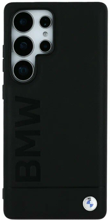 BMW Чехол для Samsung S25 Ultra из натуральной кожи Signature Leather Logo imprint Metal logo Hard Black