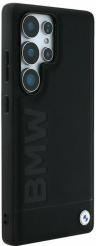 BMW Чехол для Samsung S25 Ultra из натуральной кожи Signature Leather Logo imprint Metal logo Hard Black