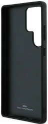 BMW Чехол для Samsung S25 Ultra из натуральной кожи Signature Leather Logo imprint Metal logo Hard Black