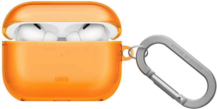 Uniq Чехол для Airpods Pro 3 Glase TPU case with carabin Golden Citrus