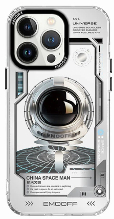 Чехол EMO OFF для iPhone 14 Pro противоударный с Magsafe (astronaut)
