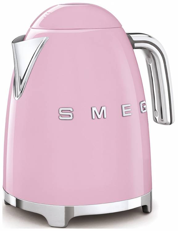 Чайник SMEG KLF03PKEU электрический, объем: 1,7 л, мощность: 2400 Вт, корпус из нержавеющей стали, розовый, Стиль 50-х г.