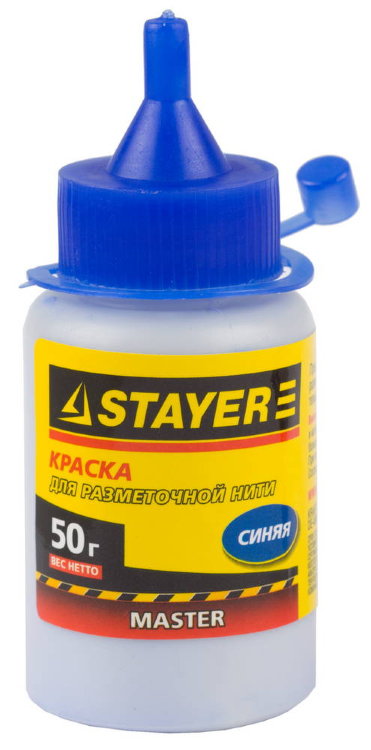 Stayer 50г 0640-1_z01 Краска для разметочных шнуров, синяя