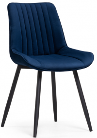 Woodville Стул на металлокаркасе Седа велюр синий | Ширина - 50; Глубина - 56; Высота - 82 см