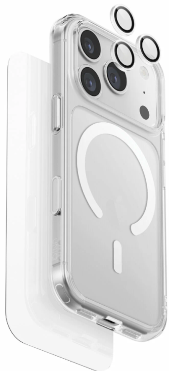 Uniq Чехол + Защитное стекло для дисплея и камеры для iPhone 17 Pro Bundle ClearVue 360 MagSaf