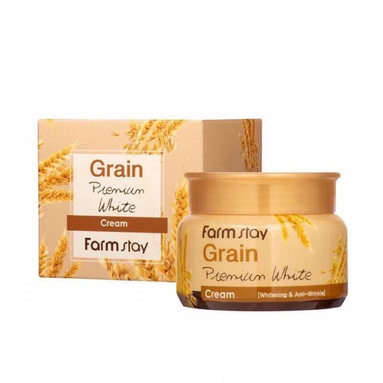 Осветляющий крем с маслом ростков пшеницы FarmStay Grain Premium White Cream 100гр