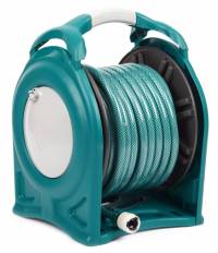 Набор Raco поливочный: Катушка для Шланга универс.,Шланг поливоч.1/2"x25 м, Шланг соед.1/2"x 1,5 м, поливоч. арматура 4260-55/590