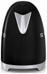 Чайник Smeg KLF03BLEU электрический\ объем: 1.7 л , мощность: 2400 Вт, корпус из нержавеющей стали, черный,Стиль 50-х г.