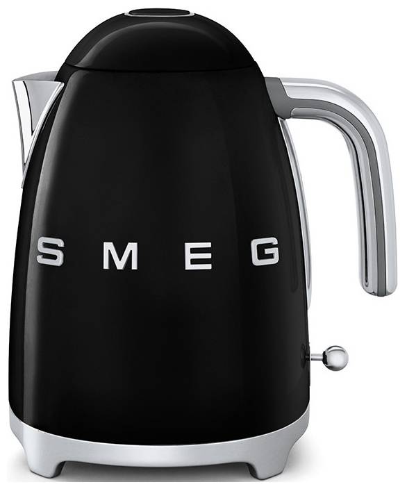 Чайник Smeg KLF03BLEU электрический\ объем: 1.7 л , мощность: 2400 Вт, корпус из нержавеющей стали, черный,Стиль 50-х г.