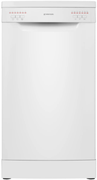 Meferi Посудомоечная машина узкая отдельностоящая | ВхШхГ: 84,5х45х61 см | 9 комплектов посуды | 6 программ | 2 корзины | MDW4562WH FS LIGHT