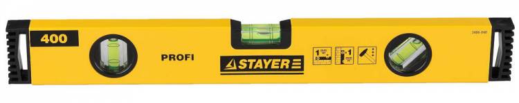 Stayer 3466-040 PROFILevel 400 мм Уровень строительный фрезерованный