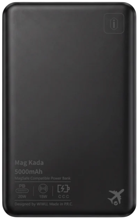 WiWU SA21 Mag Kada Внешний аккумулятор 5000mAh | 15 Вт | Совместим с MagSafe | black