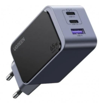 Ugreen Сетевое зарядное устройство X553 Nexode S 65W USB-A, 2xUSB-C GaN Fast Charger Grey
