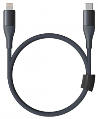 Кабель Type-C/Lightning Xiaomi (Mi) SOLOVE 100 см 20W PD 3А нейлоновая оплетка (DW5 Dark Grey), техпак темно-серый