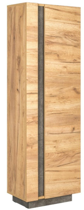Woodville Шкаф "Арчи" дуб золотой craft | темный камень | Ширина - 50; Глубина - 30,1; Высота - 154,9 см