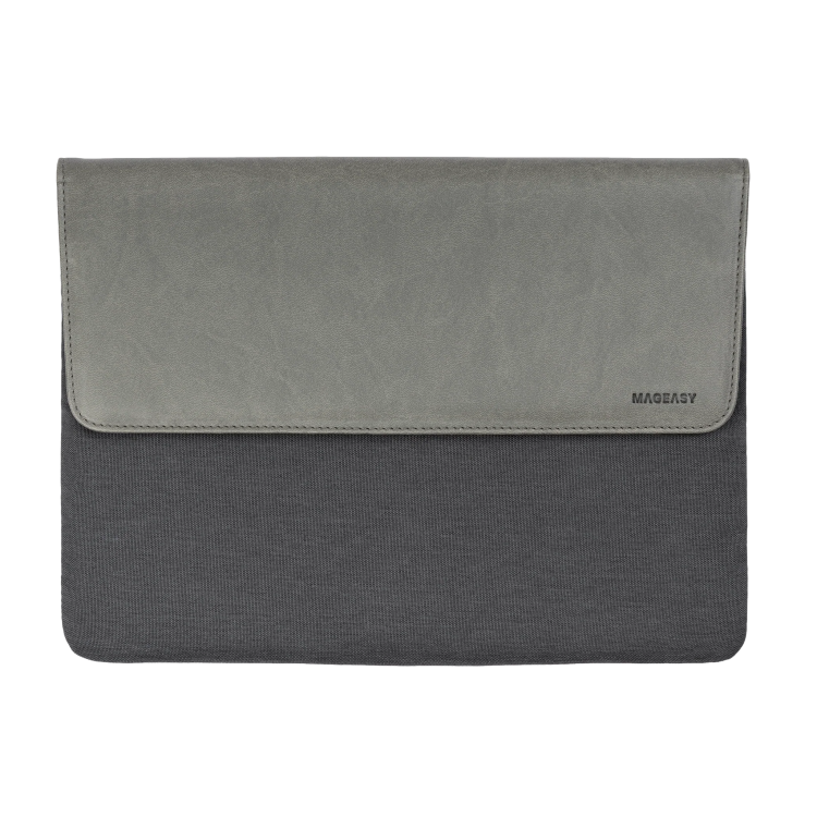 Mageasy чехол с магнитной откидной крышкой MagSleeve | MacBook 13"& 14" | Premium кожа | Цвет: Черный