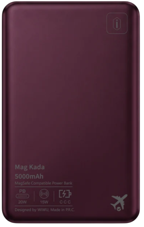 WiWU SA21 Mag Kada Внешний аккумулятор 5000mAh | 15 Вт | Совместим с MagSafe | purple