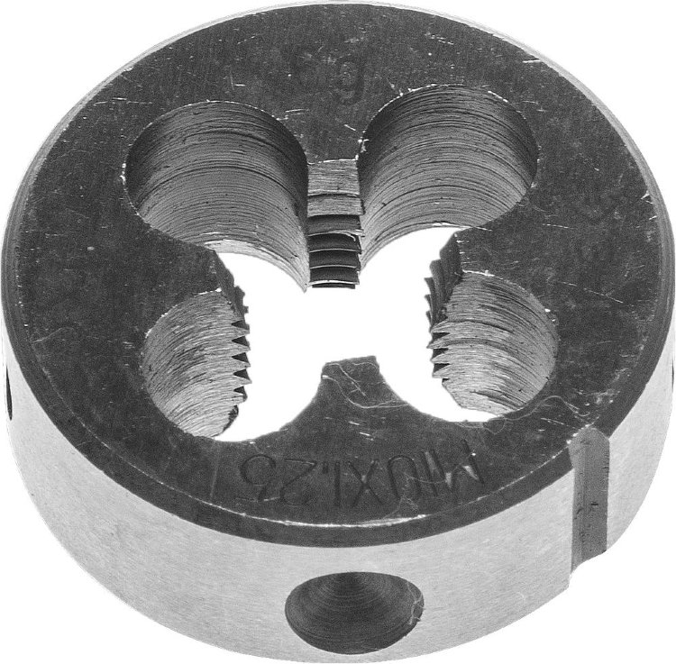 Зубр "МАСТЕР" М10 x 1,25 Плашка круглая ручная для нарезания метрической резьбы, мелкий шаг