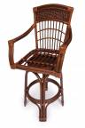 Tetchair Барный стул  Andrea Pecan Washed (античн. орех), Ткань рубчик, цвет кремовый 8415