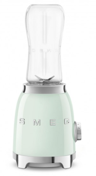 Smeg Стационарный блендер PBF01PGEU |Колекция: стиля 50-х | Пастельно: зеленый | Скорости вращения: 4 | Мощность: 300 Вт | Напряжение: 220-240 В | Материал корпуса: Нержавеющая сталь