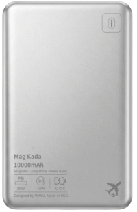 WiWU SA23 Mag Kada Внешний аккумулятор 10000mAh | 15 Вт | Совместим с MagSafe | silver 
