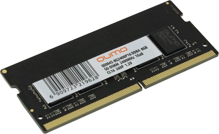 Модуль памяти SO-DIMM DDR-4 8GB QUMO 2400MHz  1Gx8   Retai CL16 (QUM4S-8G2400P16)