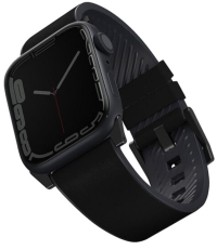 Uniq Кожаный ремешок для Apple Watch 49/45/44/42 mm Straden Waterproof Leather/Silicone Black