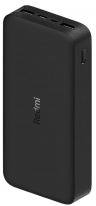 Портативный аккумулятор Xiaomi Redmi Powerbank 18W 20000mAh PB200LZM Black, world