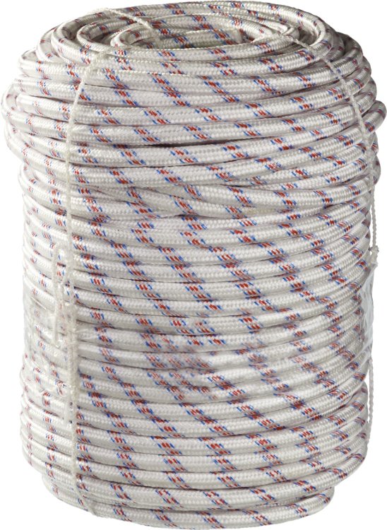 Сибин Фал d 12 мм, 1000 кгс плетёный полипропиленовый 24-прядный с полипропиленовым сердечником,, бухта 100 м