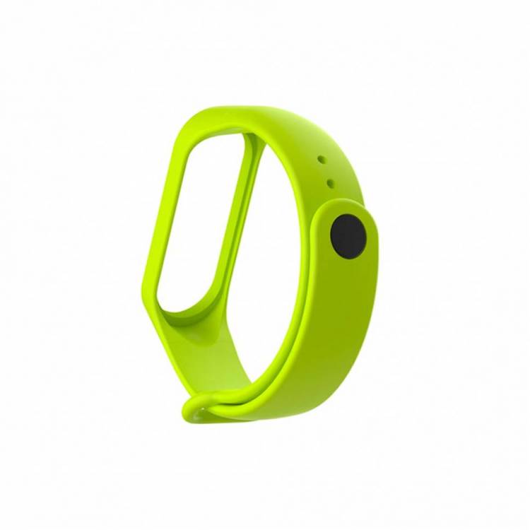 Ремешок силиконовый для фитнес трекера Xiaomi Mi Band 6, зеленый