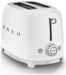 Тостер SMEG TSF01WHMEU / 2 ломтика, 6 уровней поджаривания, мощность: 950 Вт, корпус из нержавеющей стали, белый матовый, стиль 50-х г.г,