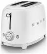 Тостер SMEG TSF01WHMEU / 2 ломтика, 6 уровней поджаривания, мощность: 950 Вт, корпус из нержавеющей стали, белый матовый, стиль 50-х г.г,