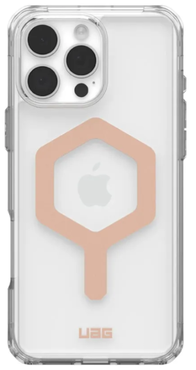 Urban Armor Gear Чехол для iPhone 16 Pro Plyo case с MagSafe, Ice/Gold