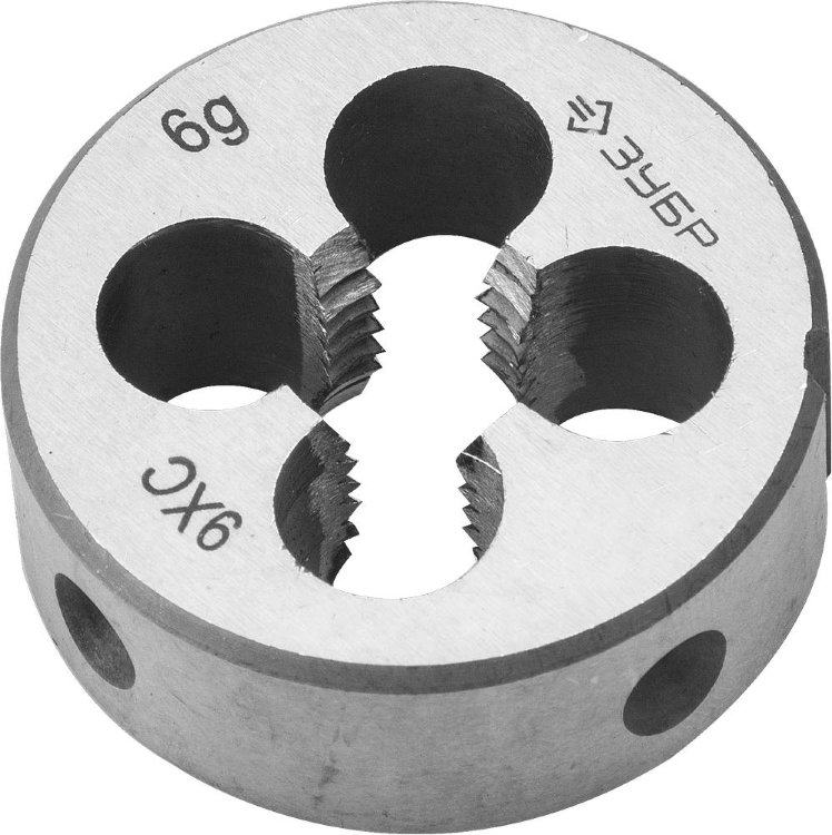 Зубр "МАСТЕР" М10 x 1,5 Плашка круглая ручная для нарезания метрической резьбы