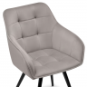 Woodville Кресло крутящееся "Идас" серый / черный глянец | Ширина - 54; Глубина - 61; Высота - 82 см