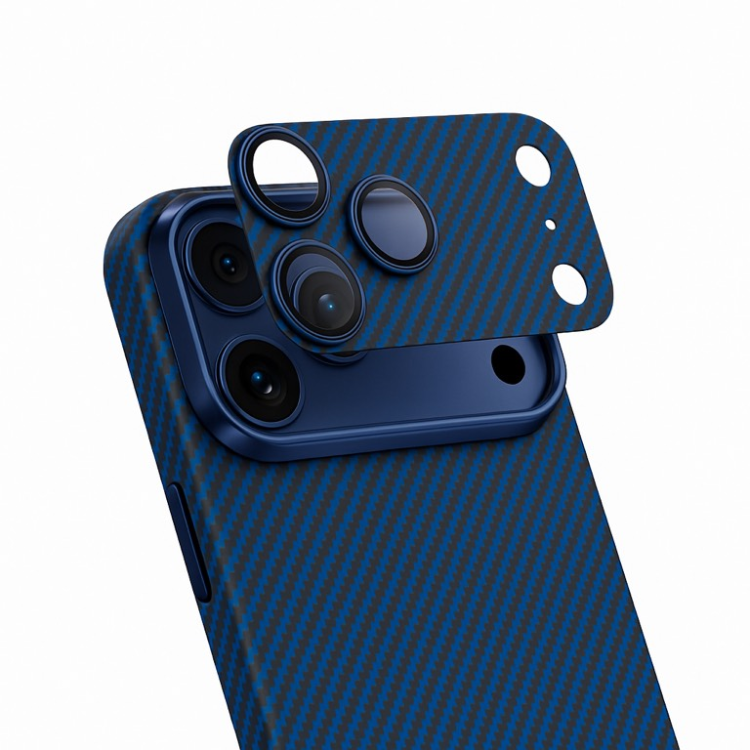 CarbonShield Pro LensGuard - зашитная накладка на камеры для iPhone 17 Pro Max Blue